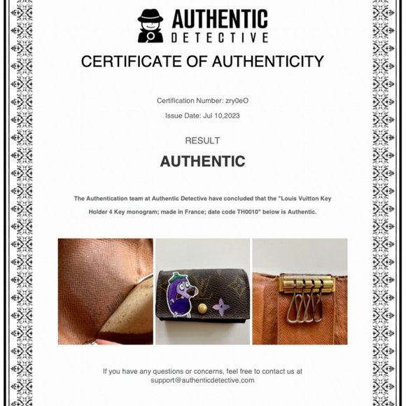 Custom Painted Authentic Louis Vuitton Keyholder - Courage the Cowardly Dog - Picture 13 of 13